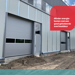 Minder energiekosten met een goed geïsoleerde overheaddeur