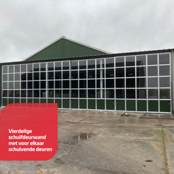 Vierdelige schuifdeurwand