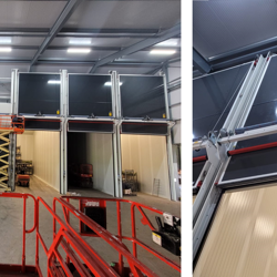 Een mooie serie gasdichte koeldeuren voor een bloemen- en plantengroothandel